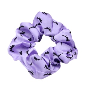 Elastic pentru par, model satinat, gene delicate, mov