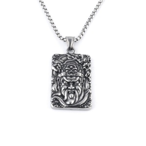 Lant Generalul Men Guan Yu God of War, model brave warrior, unisex, argintiu,