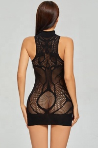Lenjerie sexy tip rochie scurta, negru - Img 2