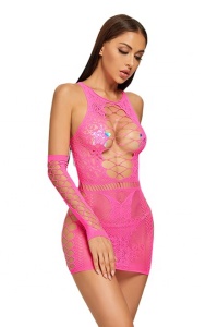 Lenjerie sexy tip rochie scurta, roz