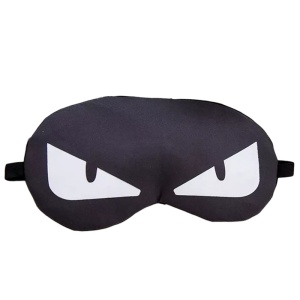Masca de dormit, animata, neagra cu ochi albi, marime standard, unisex - Img 3
