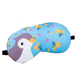 Masca de dormit, animata, pinguin, albastra, marime standard, unisex