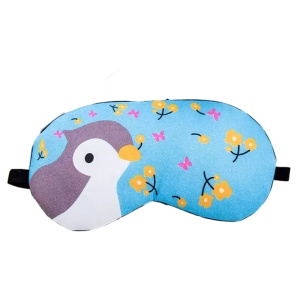 Masca de dormit, animata, pinguin, albastra, marime standard, unisex - Img 3