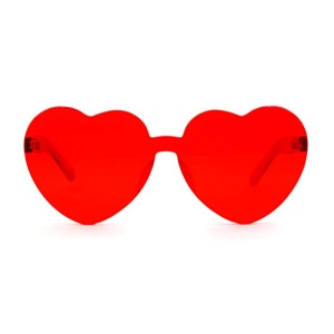 Ochelari de soare, dama, model pentru festival, super cool, M2, marime universala, rosii - Img 2