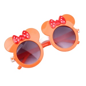 Ochelari de soare pentru copii, model fashion care se deschide open window pentru fetite, marime universala, portocalii - Img 2