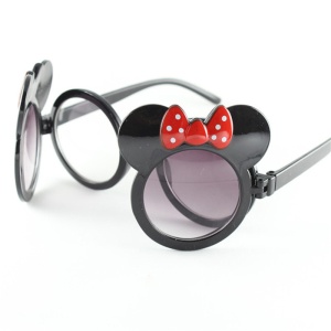 Ochelari de soare pentru copii, model fashion care se deschide open window pentru fetite, marime universala, negri - Img 3