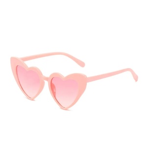 Ochelari de soare pentru copii, model pentru fetite inimioara cute, marime universala, roz
