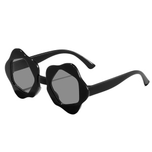 Ochelari de soare pentru copii, unisex, model cu rama cool, tematica perfect summer, marime universala, negri