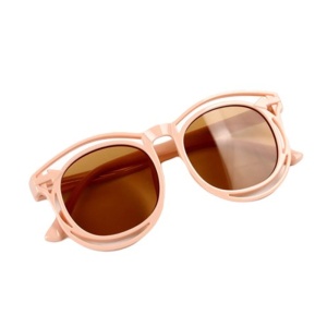 Ochelari de soare pentru copii, unisex, model cu rama fashion, tematica cozy summer, marime universala, roz - Img 4