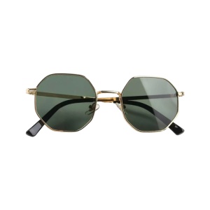 Ochelari de soare pentru copii, unisex, model fashion cu rama metalica, marime universala, verzi
