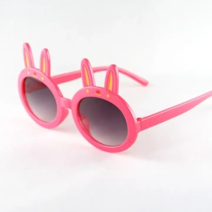 Ochelari de soare pentru copii, unisex, model iepuras, marime universala, roz - Img 2