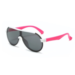 Ochelari de soare pentru copii, unisex, model pilot curajos, tematica summer drive, marime universala, albi