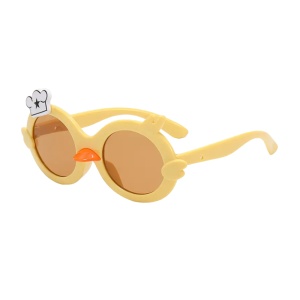 Ochelari de soare pentru copii, unisex, model ratusca nazdravana, accesorii decorative, marime universala, galbeni