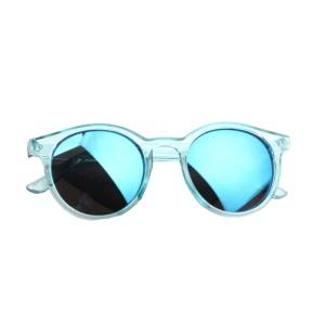 Ochelari de soare pentru copii, unisex, model vintage, rame fashion, marime universala, albastru deschis