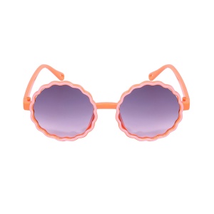 Ochelari de soare pentru copii, unisex, rotunzi, model summer cool, marime universala, portocalii - Img 2