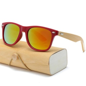 Ochelari de soare unisex, model clasic, vintage, tematica fashion men, marime universala, rosu inchis - Img 2