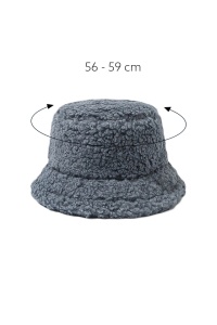 Palarie dama, model moale, reglabila cu snur subtire, tematica cool winter, marime universala, gri - Img 3