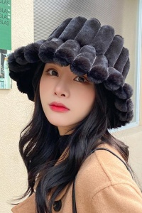 Palarie dama, model reglabil la interior, tematica cozy winter, marime universala, neagra - Img 2