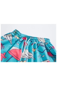Pantaloni scurti de baie tip sort, barbati, model summer hot, imprimeu accesorii plaja, uscare rapida, albastru - Img 4