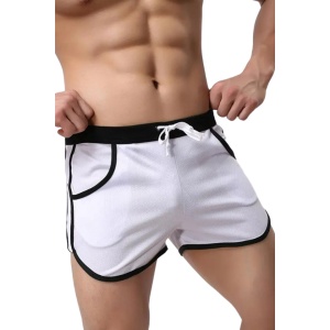 Pantaloni scurti tip boxeri, barbati, model sport, alb