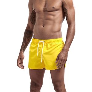 Pantaloni scurti tip boxeri, barbati, model summer sport, galben - Img 3