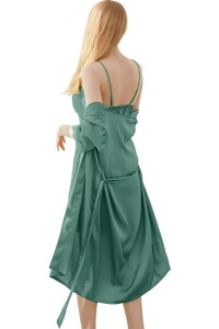 Pijama dama, set 4 piese, model confortabil, elegant si senzual, tematica feeling confident, verde - Img 3