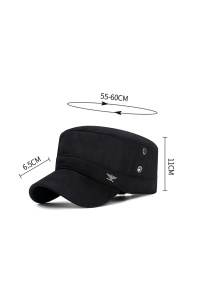 Sapca barbati, model army cu cozorc curbat, strangere reglabila la spate, tematica eagle wings, marime universala, neagra - Img 4