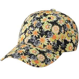 Sapca dama, model foarte vesel si versatil, imprimeu floral, prindere reglabila, tematica love flowers, marime universala, verde multicolor