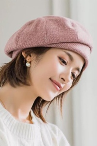 Sapca dama, tip bereta, model romantic, tematica fancy style, marime universala, roz - Img 3