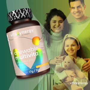 VITAXYNERGY Multivita Kids - 30 Comprimate Masticabile (Aroma de Ananas) pentru Copii, Aprobat de Ministerul Sanatatii, Certificat FDA, GMP, Halal - Img 3