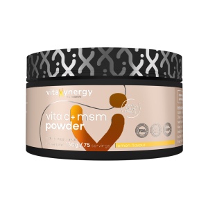 VITAXYNERGY VITA C + MSM POWDER LEMON - Supliment pentru Imunitate, Sanatatea Articulatiilor si Pielea Sanatoasa, Certificat GMP, Aprobat de Ministerul Sanatatii Certificat FDA, GMP, Halal