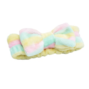 Bentita cosmetica machiaj, elastica, model dungi multicolore, galbena, marime standard