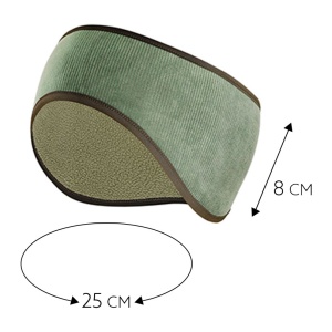 Bentita sport de protectie impotriva frigului si a vantului, model cu acoperitori pentru urechi, usor elastica, tematica fitness is my passion, marime universala, unisex, verde deschis - Img 3