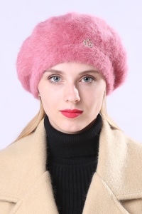 Bereta dama, model calduros captusit la interior, accesoriu delicat, tematica winter queen, marime universala, roz - Img 3