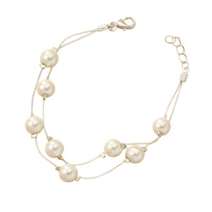 Bratara dama, model minimalist elegant, accesorii multiple, tematica classy life, argintiu
