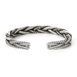 Bratara impletita, model steel madness, tematica fashion, unisex, argintie,