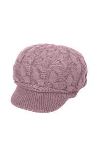 Caciula dama, circumferinta elastica, model cu cozoroc curbat pentru protectie vant si ninsoare, tematica elegant style, marime universala, mov deschis - Img 3