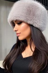 Caciula dama, model calduros si elegant, tematica ready for winter fashion, marime universala, gri - Img 2