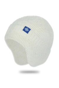 Caciula dama, model clasic minimalist, calduroasa, cu protectie pentru urechi, tematica lovely winter, marime universala, alba - Img 4
