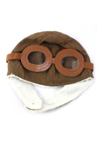 Caciula model aviator pentru copii, foarte calduroasa, maro - Img 2