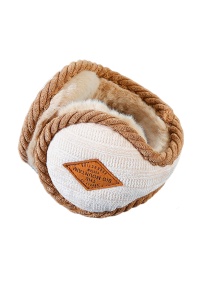 Casti de protectie impotriva frigului si a vantului pentru barbati, moi si calduroase, model soft and fluffy care se poarta pe spatele capului, pliabile, marime universala, albe