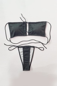 Costum de baie dama, 2 piese, model sexy summer beach negru - Img 3