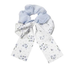 Elastic de par, model spring of life, imprimeu floral, albastru