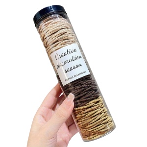 Elastic de par, set 100 bucati, model minimalist creativ, tematica lovely hairstyle, coffee