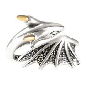Inelul iubitorilor de dragoni, model gotta catch them all, tematica fantasy world, marime universala, reglabil, unisex, argintiu,