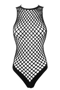 Lenjerie sexy body erotic, prindere dupa gat, negru, plasa - Img 3