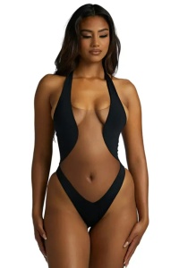 Lenjerie sexy body, model fantezie erotica, tematica hot babe, M1, negru