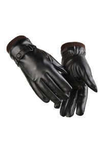 Manusi barbati, model elegant, prindere cu capse reglabila, tematica men style, marime universala, negre