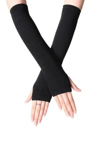 Manusi dama, model lung cu degete descoperite, tematica stay warm, marime universala, negre