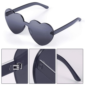 Ochelari de soare, dama, model pentru festival, super cool, M2, marime universala, negri - Img 2
